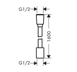 Шланг для душа Hansgrohe 28260990 Полированное золото